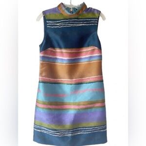 Ted Baker Blue and Orange Striped Dress